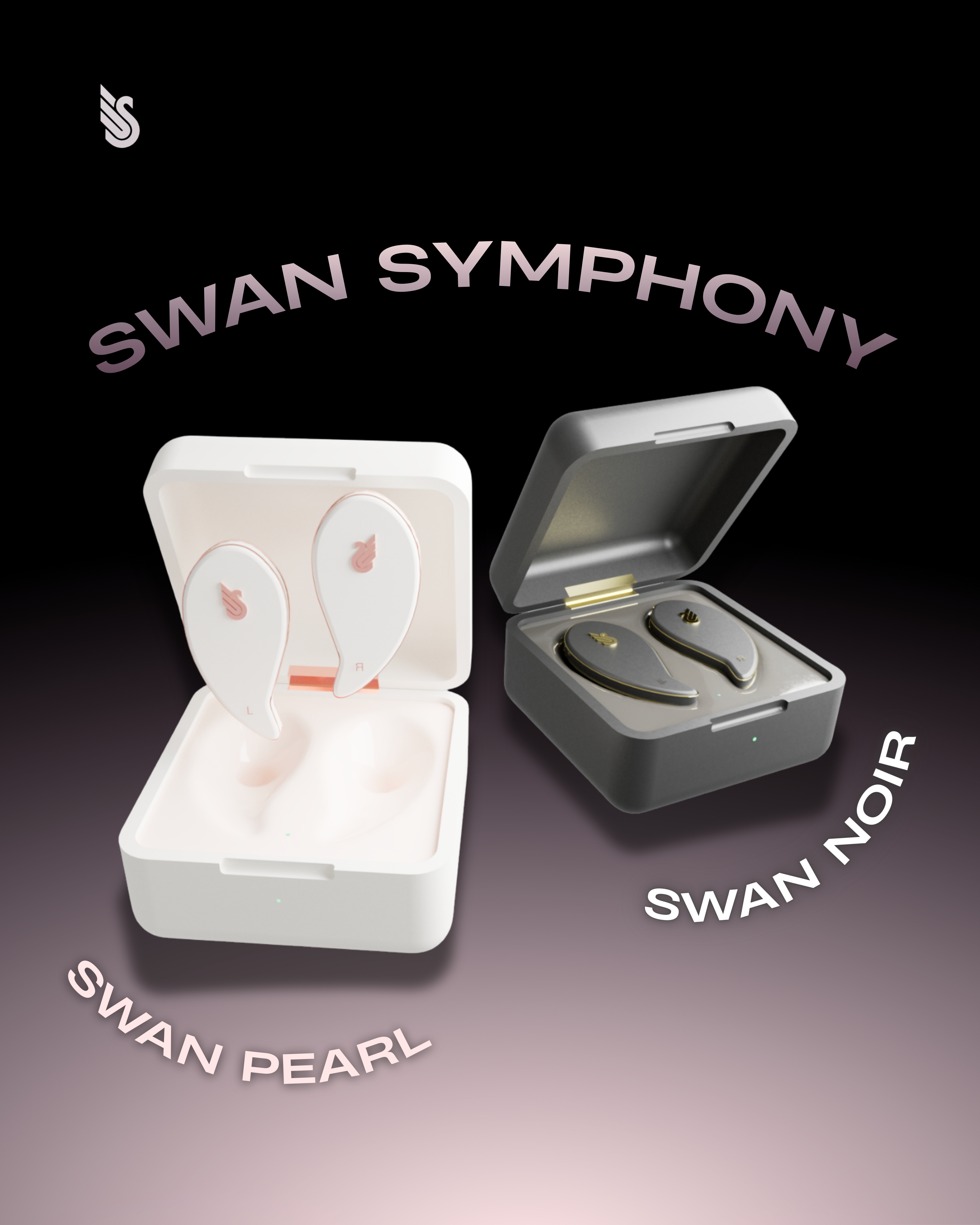 Swan Earbuds Poster Image
